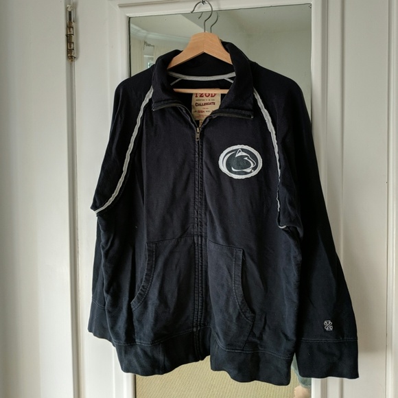 Izod Tops - Izod Collegiate Navy Penn State Spell Out Zip Up